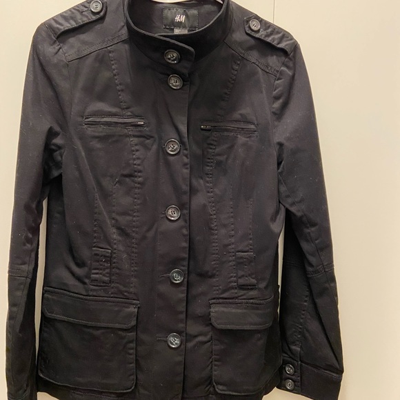H&M Black Belted Utility Jacket - Picture 3 of 5